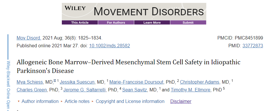 美國麥戈文醫(yī)學(xué)院:干細(xì)胞治療帕金森病安全、有效! 美國麥戈文醫(yī)學(xué)院:干細(xì)胞治療帕金森病安全、有效!
