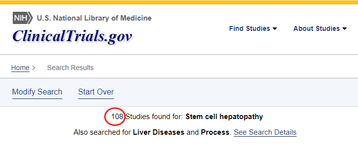 干細胞治療肝病的臨床試驗數量 干細胞治療肝病的臨床試驗數量