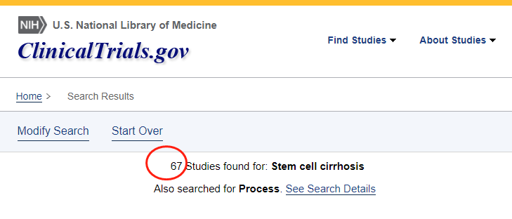 全球干細胞治療肝硬化的臨床試驗數量 全球干細胞治療肝硬化的臨床試驗數量