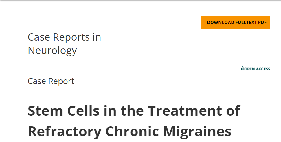 紐約頭痛中心主任：干細胞治療難治性慢性偏頭痛