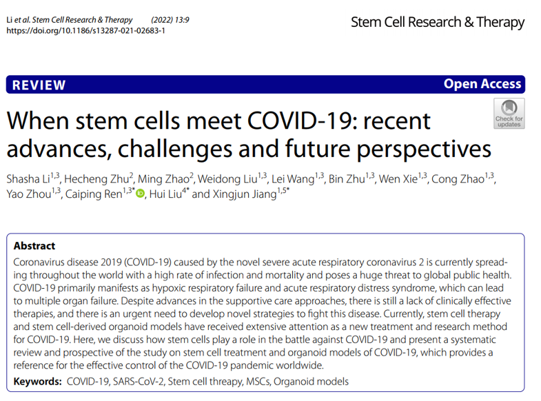 干細(xì)胞如何應(yīng)對COVID-19:近期進(jìn)展、挑戰(zhàn)和未來展望 干細(xì)胞如何應(yīng)對COVID-19:近期進(jìn)展、挑戰(zhàn)和未來展望