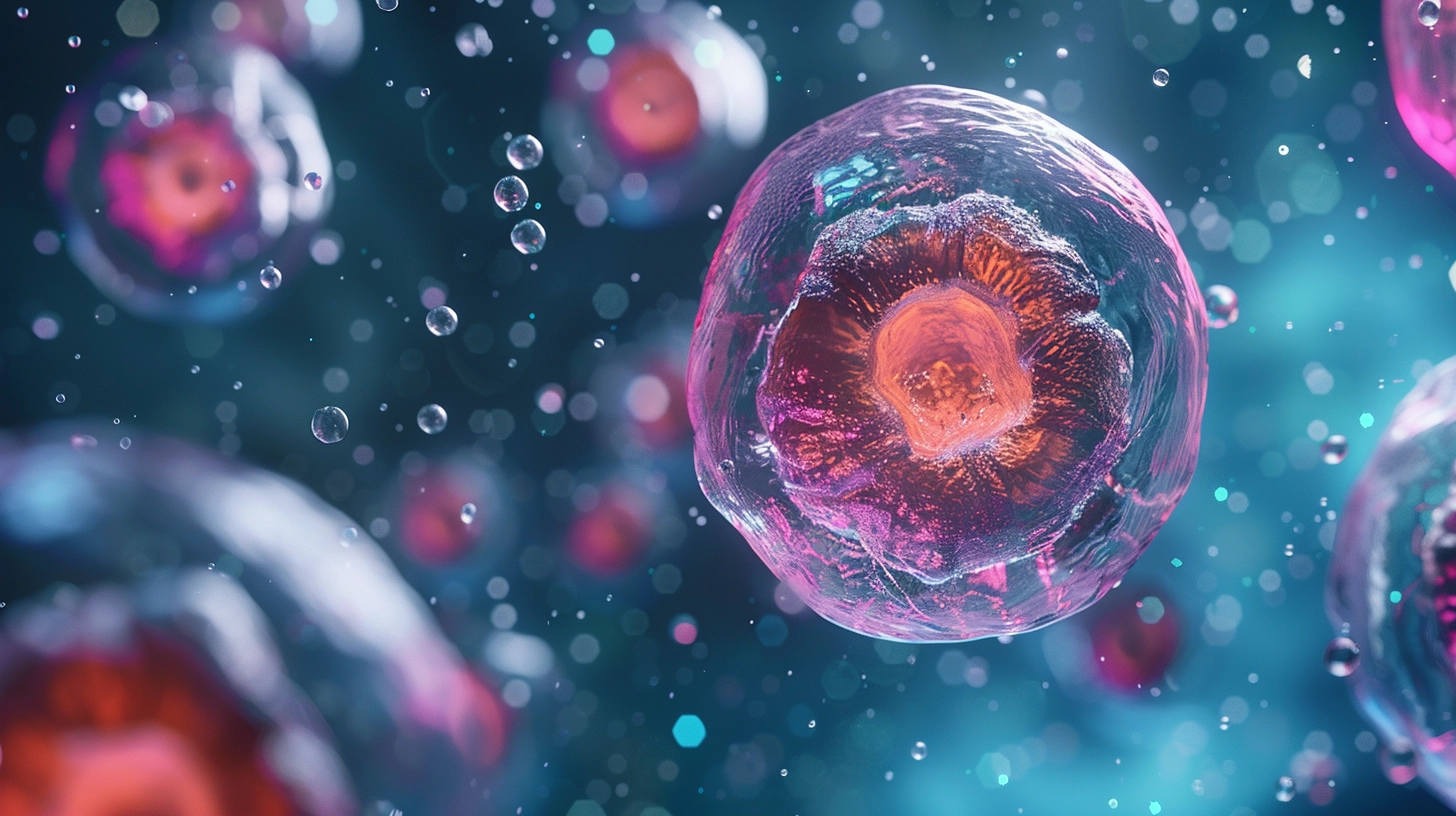 ?上圖:分化前的全能干細(xì)胞 ?上圖:分化前的全能干細(xì)胞