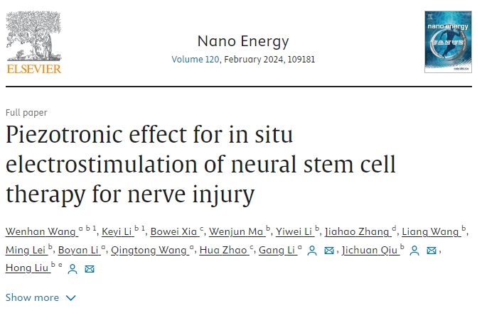 壓電效應在神經干細胞原位電刺激治療神經損傷中的應用
