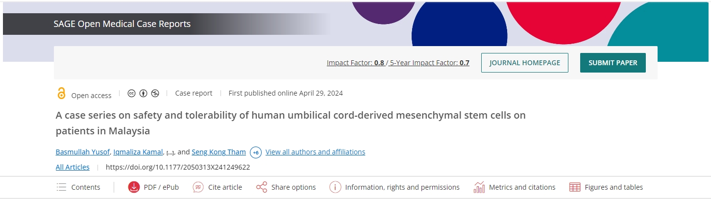 9名馬拉西亞患者接受干細(xì)胞治療,隨訪表示均有積極反應(yīng),沒有任何副作用