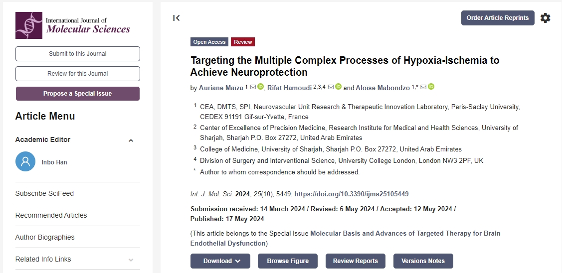 針對缺氧缺血的多個復雜過程實現神經保護 針對缺氧缺血的多個復雜過程實現神經保護
