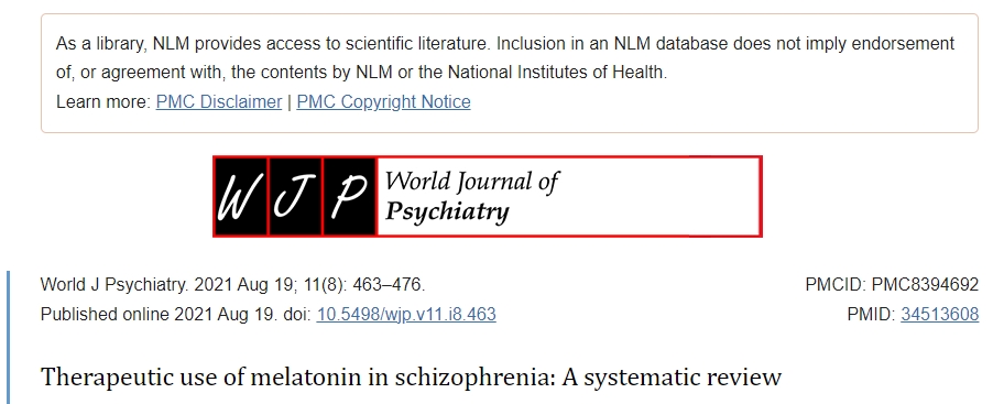 褪黑激素在精神分裂癥中的治療應用:系統評價