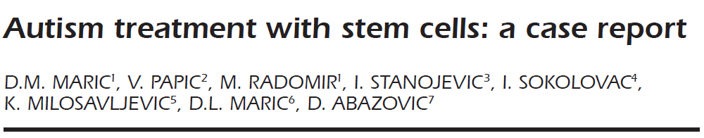 2022年干細胞治療自閉癥臨床案例 2022年干細胞治療自閉癥臨床案例
