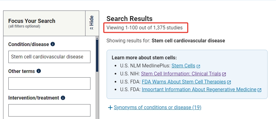 已有1375項注冊的臨床試驗專注于干細胞治療心血管疾病,其中大部分處于臨床Ⅱ期階段 已有1375項注冊的臨床試驗專注于干細胞治療心血管疾病,其中大部分處于臨床Ⅱ期階段