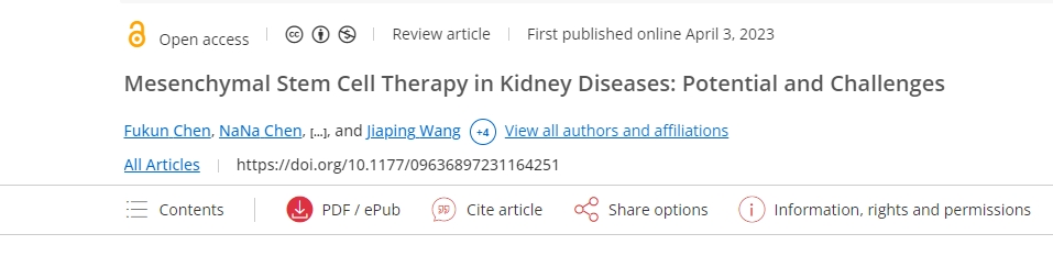 間充質(zhì)干細(xì)胞治療腎臟疾病:潛力與挑戰(zhàn) 間充質(zhì)干細(xì)胞治療腎臟疾病:潛力與挑戰(zhàn)