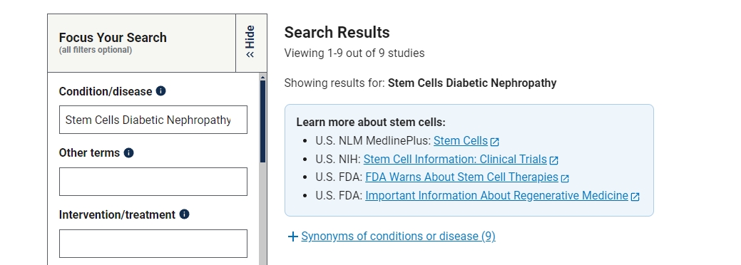 干細胞治療糖尿病腎病的臨床研究進展 干細胞治療糖尿病腎病的臨床研究進展