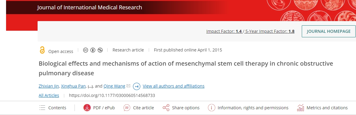 間充質(zhì)干細(xì)胞治療慢性阻塞性肺疾病的生物學(xué)效應(yīng)及作用機(jī)制 間充質(zhì)干細(xì)胞治療慢性阻塞性肺疾病的生物學(xué)效應(yīng)及作用機(jī)制
