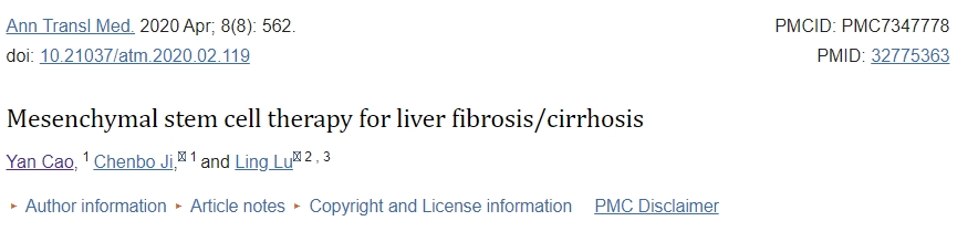 間充質干細胞治療肝纖維化/肝硬化 間充質干細胞治療肝纖維化/肝硬化