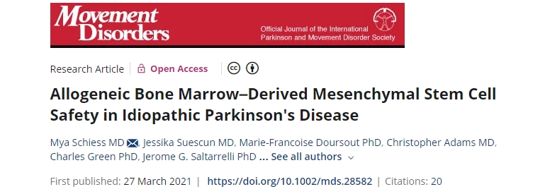 同種異體骨髓間充質干細胞在特發性帕金森病中的安全性 同種異體骨髓間充質干細胞在特發性帕金森病中的安全性