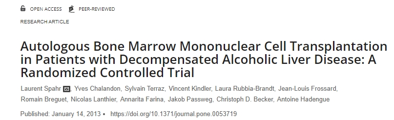 自體骨髓單核細(xì)胞移植治療失代償性酒精性肝病患者的一項(xiàng)隨機(jī)對(duì)照試驗(yàn) 自體骨髓單核細(xì)胞移植治療失代償性酒精性肝病患者的一項(xiàng)隨機(jī)對(duì)照試驗(yàn)