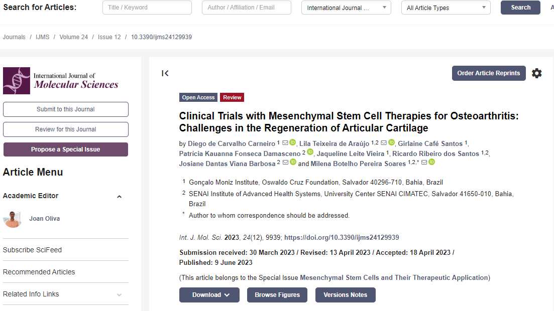 《間充質干細胞治療骨關節炎的臨床試驗:關節軟骨再生的挑戰》。 《間充質干細胞治療骨關節炎的臨床試驗:關節軟骨再生的挑戰》。