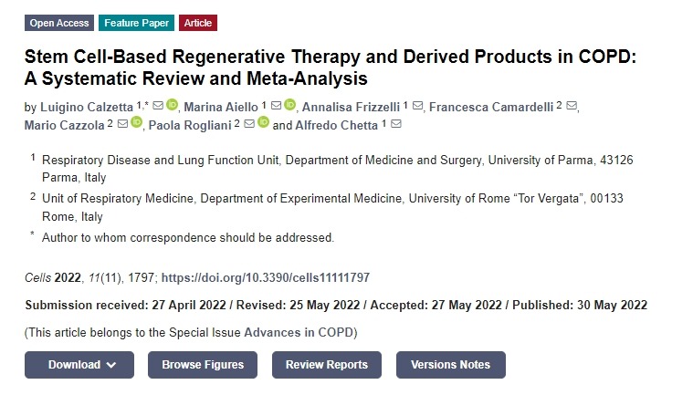 基于干細胞的慢阻肺再生療法及其衍生產品:系統評價和薈萃分析 基于干細胞的慢阻肺再生療法及其衍生產品:系統評價和薈萃分析