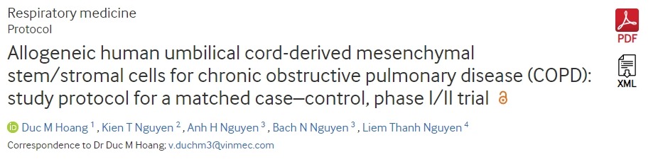 同種異體人臍帶間充質干細胞/基質細胞治療慢性阻塞性肺病 (COPD):匹配病例對照、I/II期臨床試驗的研究方案 同種異體人臍帶間充質干細胞/基質細胞治療慢性阻塞性肺病 (COPD):匹配病例對照、I/II期臨床試驗的研究方案