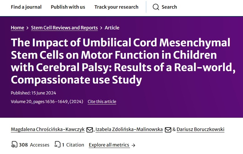 臍帶間充質干細胞對腦癱兒童運動功能的影響:真實世界、同情使用研究的結果 臍帶間充質干細胞對腦癱兒童運動功能的影響:真實世界、同情使用研究的結果