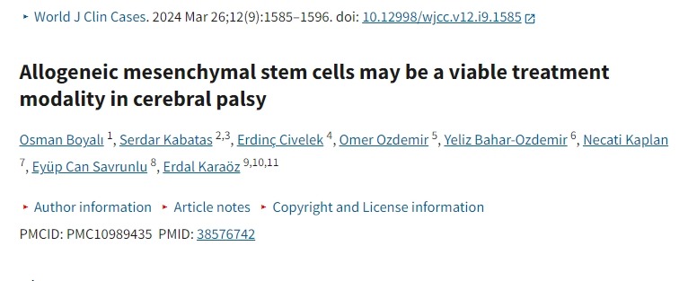 同種異體間充質干細胞可能是治療腦癱的一種可行方法 同種異體間充質干細胞可能是治療腦癱的一種可行方法
