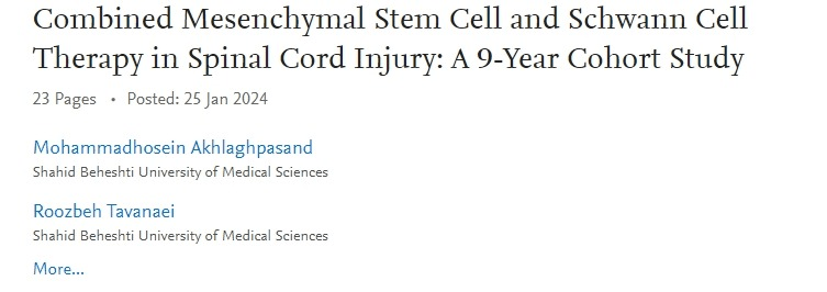 間充質干細胞和雪旺細胞聯合治療脊髓損傷:一項為期9年的隊列研 間充質干細胞和雪旺細胞聯合治療脊髓損傷:一項為期9年的隊列研
