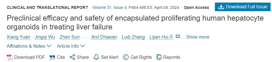 封裝增殖人肝細(xì)胞類器官治療肝功能衰竭的臨床療效和安全性 封裝增殖人肝細(xì)胞類器官治療肝功能衰竭的臨床療效和安全性