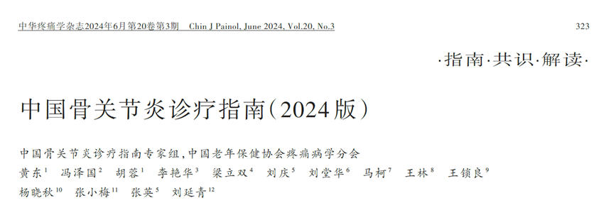 中國骨關節炎診療指南(2024 版) 中國骨關節炎診療指南(2024 版)