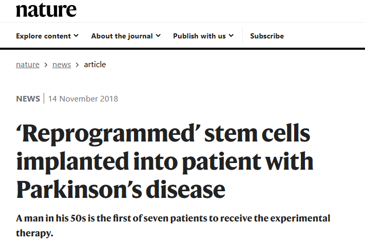首次利用人類誘導(dǎo)多能干細(xì)胞(ips細(xì)胞)制作的神經(jīng)細(xì)胞對(duì)帕金森病患者進(jìn)行移植治療 首次利用人類誘導(dǎo)多能干細(xì)胞(ips細(xì)胞)制作的神經(jīng)細(xì)胞對(duì)帕金森病患者進(jìn)行移植治療