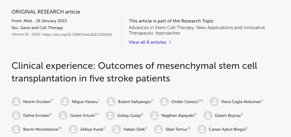 臨床經(jīng)驗(yàn):五例中風(fēng)患者接受間充質(zhì)干細(xì)胞移植的結(jié)果 臨床經(jīng)驗(yàn):五例中風(fēng)患者接受間充質(zhì)干細(xì)胞移植的結(jié)果