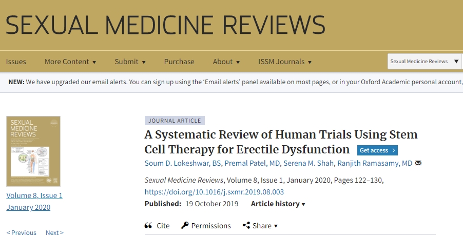 使用干細(xì)胞療法治療勃起功能障礙的人體試驗(yàn)的系統(tǒng)評價(jià) 使用干細(xì)胞療法治療勃起功能障礙的人體試驗(yàn)的系統(tǒng)評價(jià)