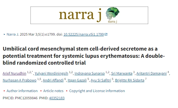 臍帶間充質(zhì)干細(xì)胞來源的分泌物作為系統(tǒng)性紅斑狼瘡的潛在治療方法:一項(xiàng)雙盲隨機(jī)對照試驗(yàn) 臍帶間充質(zhì)干細(xì)胞來源的分泌物作為系統(tǒng)性紅斑狼瘡的潛在治療方法:一項(xiàng)雙盲隨機(jī)對照試驗(yàn)